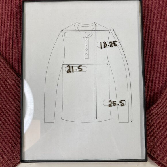 Arizona Jean Co Womens Red Ribbed Long Sleeve Button Down Top Size XXXL - Picture 4 of 4